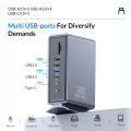 USB C Docking Station ORICO Type-C USB Trung Tâm 15-In-1 Đa Chức Năng Docking Station Hỗ Trợ M1 Macbook 5Gbps Truyền Dữ Liệu HDMI 4K 60Hz Truyền Tải Âm Thanh Rj45 PD3.0 100W Cung Cấp Điện dành Cho Máy Tính Xách Tay Type-C Máy Tính Xách Tay Windows 8/10, đ. 