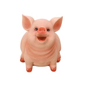 HOUCHU Cute Large Ornament Birthday Gift Home Decoration Children Toys Piggy Bank Pig Statues Money Box Coins Storage Box