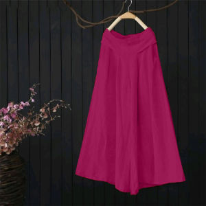 Celana Kulot Jumbo Wanita Linen Kekinian SOKA