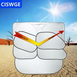 [COD] CISWGE AUTOPARTS Xe dù để che nắng Bao gồm bao gồm phổ kính chắn gió gấp Visor phản xạ kính chắn gió tự động cửa sổ Sun Shade bảo vệ phụ kiện
