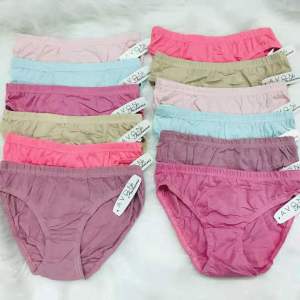 A&C #6PCS #02-A PANTY PLAIN WOMENS COTTON UNDERWEAR