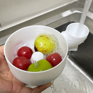 S/L Portable Fruit Wash Bowl Vegetable Washer 3D Printing Food Washing Spinner Automatic Cleaning Machine for Kitchen Draining