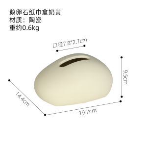 Dnnni Pebble unique creative design decoration tissue holders ceramic simple modern dining table living room bedroom office store home furnishings