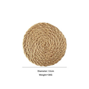 แผ่นรองจานสไตล์อเมริกัน OMK สำหรับเสื่อทอมือและที่รองแก้วผ้าลินินสำหรับโต๊ะทานอาหาร