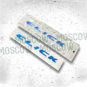 EMBLEM CLICK 3D TIMBUL SEPASANG 2PCS / STRIPPING 3 DIMENSI LOGO HONDA CLIK VARIO AKRILIK / STICKER STRIPING CLICK STIKER VARIO LED CLICK 3D CLICK Motorcycle Emblems Badge Logo Sticker Decal Tank Body Stickers Untuk Honda 125i 150i VARIO 110 125 150 160