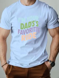 Man Short Sleeve T-shirt English Font Elements Printing Mens Cotton O-Neck Casual Short Sleeve Summer Breathable Top Tees