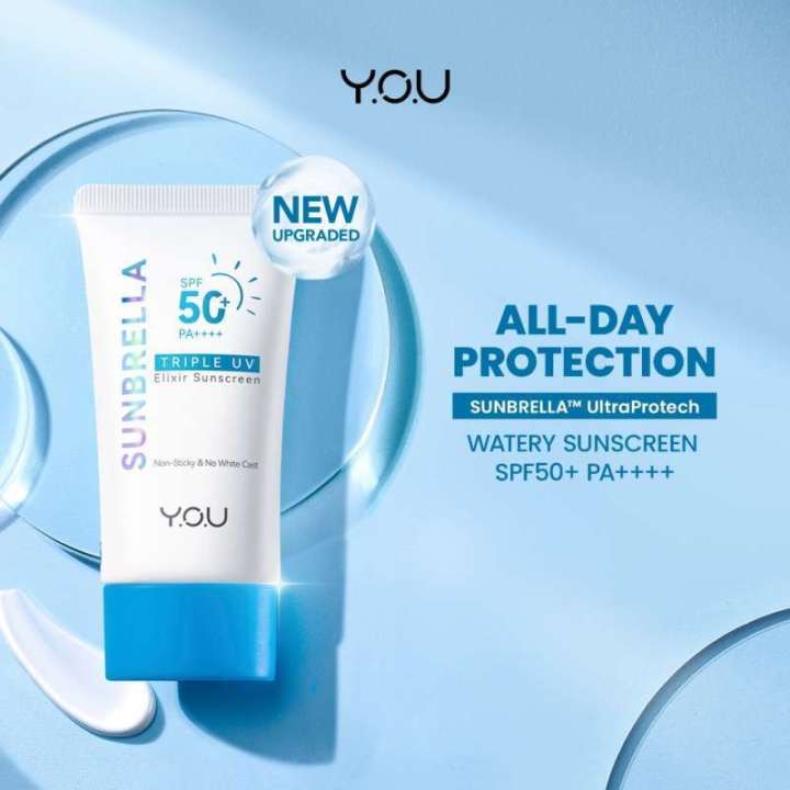 Y.O.U Sunbrella Triple UV Elixir Sunscreen SPF 50+ PA++++ | Lazada PH