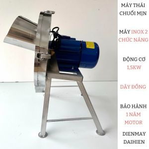Máy thá¡ Chuối INOX Cửa Đứng Siêu Mịn - Băm Chuối Nguyên Cây - Băm Cỏ Voi. Động Cơ 15kW Bao Dây Đồng 100%