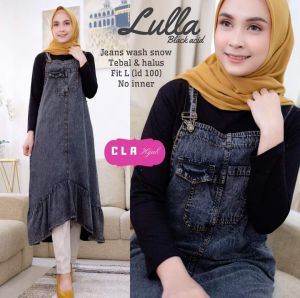 Lulla Overall Jeans - Jumpsuit Rok Jeans - Rok Kodok Kekinian