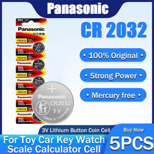 5 PCS Panasonic CR2032 Lithium Button Batteries 3v original Battery For Watch Calculator Clock