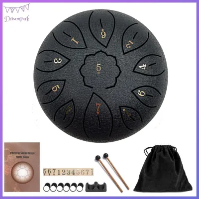 6 นิ้ว 11 Tune Percussion เครื่องดนตรี Steel Tongue Drum สำหรับผู้เริ่มต้น