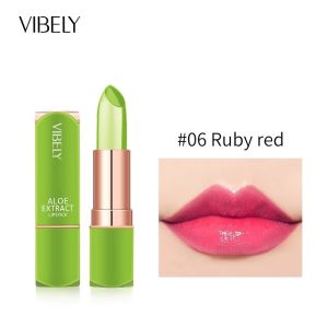 VIBELY Aloe Vera Dưỡng Ẩm Thạch Son Môi Đổi Màu Ấm Son Dưỡng Môi Gross Chăm Sóc