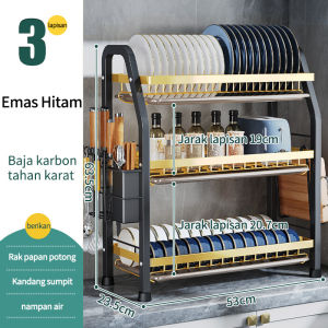 Rak Piring Rak Cuci Piring Rak Pengering Piring Susun Dish Drainer - 2-3 Lantai