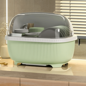 ZYJC SHOP Dung lượng lớn Giá để bát đĩa có nắp che Chống bụi Nhựa Bộ tổ chức đũa Bền bỉ Tủ đựng đồ Giá để dụng cụ nhà bếp Hộ gia đình