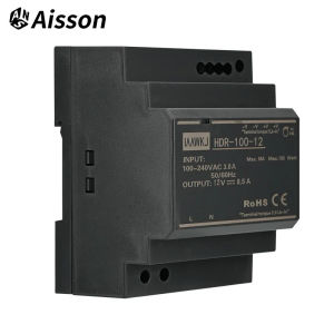 100W HDR Series DIN Rail Mounting Ultrathin Switching Power Supply with DC 5V/12V/24V/48V Outputs 100-240VAC Input HDR-100