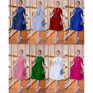 Dress martha dress brokat batwing gaun pesta cantik dress kondangan mewah