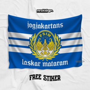 (Free Stiker) Bendera PSIM JOGJAKARTA | Bendera Kain Satin Brajamusti | Bendera Laskar Mataram