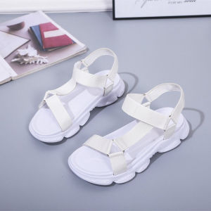 [Free Shipping] Summer WomenS Beach Sandals Round-Toe Thick-Soled Fashionable Colorful And Unique In A Roman Style Available In Large Sizes