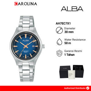 Jam Tangan Wanita Alba Prestige AH7EC7X1 Blue Dial Silver Stainless Steel Strap