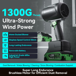 Booster Turbo Fan Blade Blower 45000RPM Infinitely Variable Speed 1200g Strong Thrust Longer Endurance Replaceable Battery High-Power Strong Wind Fierce Fan Portable Handheld Brushless Blower Suitable for Multiple Scenarios and Functions