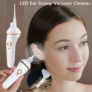 Ear Scoop Vacuum Suction Ear Wax Cleaner Electric Ear Pick with Lighting Safety Earwax Remover for Children Elder Adult