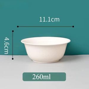 10Pcs Rice Husk Disposable Bowl Thickened and Hard Food Grade Noodle Bowl Disposable Tableware COD