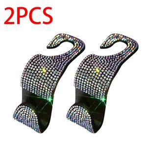 Car Seat Back Hook Rhinestone Diamond Hanger Headrest Storage Holder Auto Interior
