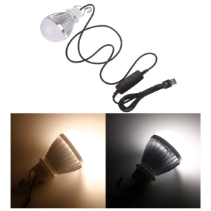 USB Bulb Portable LED 10W 5V Bulb Hanging LED Camping Bulb with 1.9m Cable on/off Switch Warm White /Cold White