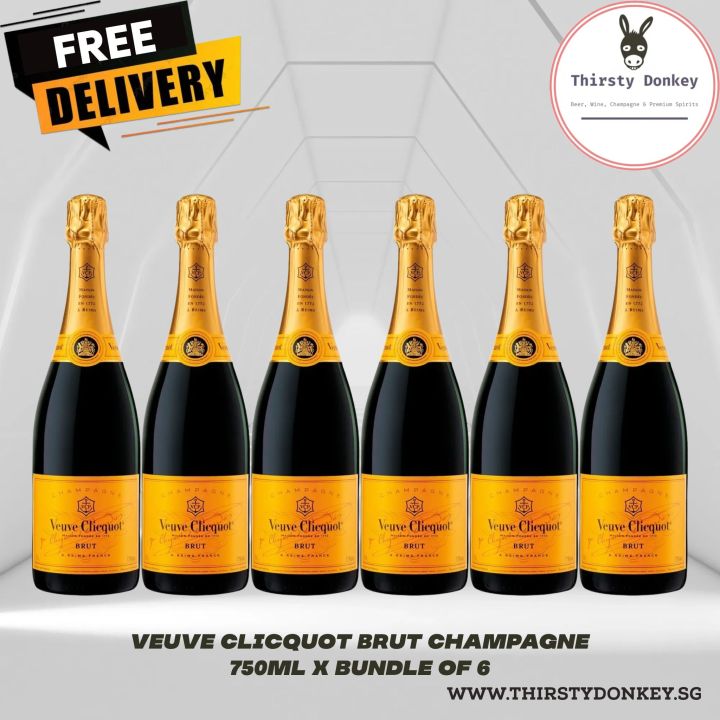Veuve Clicquot Brut Champagne 750ml (Bundle of 6) *Best Deal