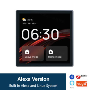 zemismart Tuya Wifi Zigbee Touch Smart Home Center Control LCD Screen Panel Built in Alexa Voice Control with ZigBee & BLE Gateway For Tuya Smart device Scenes