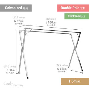 Clothes Rack Extendable Telescopic Cloth Hanger Foldable Drying Rack Laundry Rack Ampaian Baju 晾衣架