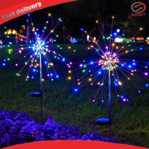 2Pcs Outdoor Solar Fairy Lights Garden Fairy Light Waterproof Solar Starburst Lights for Yard Patio Pathway Lawn Flowerbed Decor