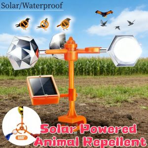 Solar Bird Repeller Ultrasonic Repeller Repellent LED Flash Outdoor Solar Powered and Waterproof