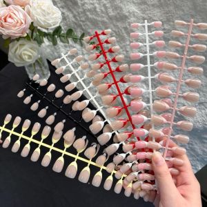 UNIITY Almond Shape Press On Nails Medium Length 30 Pieces Fake Nails Fashion Glossy Finish Full Cover Nails for Nail Art