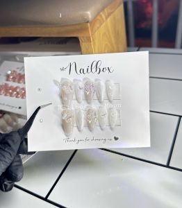 Nail box tự thiết kế cao cấp Set 10 thủ công vẽ Handmade mới nhất Nail By Moon Mẫu A14