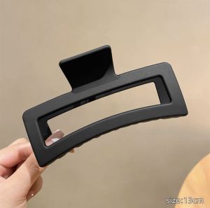 5.12inch Oversize Matte Hair Claws Trendy Rectangle Hair Clip For Girls Woman Shark Hair Clamp