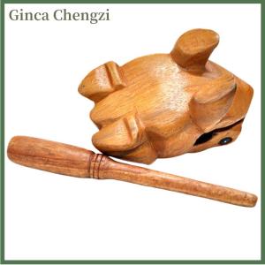 Ginca May Mắn Thái Lan Gỗ Thái Lan Thủ Công Truyền Thống Bằng Gỗ May Mắn Croaking Nhạc Cụ Nhà Văn Phòng Bàn Trang Trí May Mắn Ếch Thủ Công