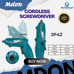 Mdon Obeng Elektrik Tanpa Kabel Mdon JP42 Bor Elektrik jp 42 Bor baterai