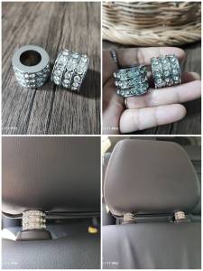 ส่งจากกรุงเทพ แหวนเพชร แหวนรองคอใต้หัวเบาะรถยนต์ 2ชิ้น(1คู่) สไตล์ VIP