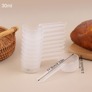 (BBQ4)10Pcs 15/25/30/35g Transparent Plastic Milk Powder Spoon With ML Graduated Kitchen Baking Measuring Spoon h260818