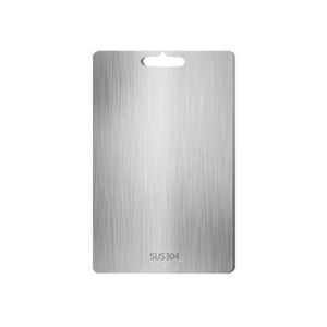 RBJ4 Stainless Steel Cutting Board Double Sided Food-Grade Chopping Boards Dishwasher Safe Easy Grip Handle Baking Board Kitchen