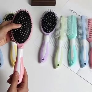 Dark Green Air Cushion Massage Comb Detangling Hair Brush for Straight & Curly Hair