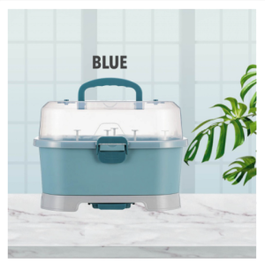 🌹READY STOCK🌹 Baby Milk Bottle Storage Box Portable Drying Rack Wif Lid Container Rak Kotak Simpan Susu Botol Bayi 奶瓶收纳箱