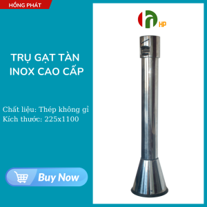 Trụ gạt tàn inox cao cấp chống gỉ chống ăn mòn cây gạt tàn thuốc lá - VHP-YS-11