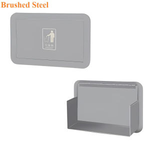 1piece Wall Mount 304 stainless steel trash cover inward flip lid with back chute rose brushed steel Titanium Black