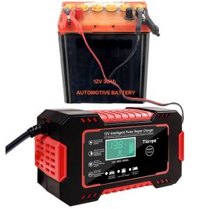 Smart Battery Charger with Pulse Repair Function for Car Motorcycle & Truck Extend Battery Life