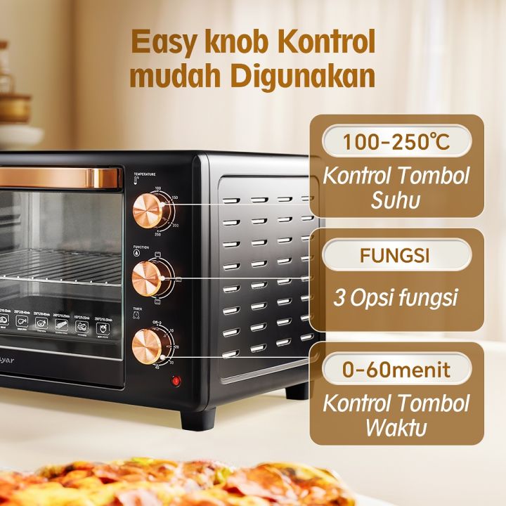 Saluyar%20KX3001%20Oven%20Listrik%20Low%20Watt%2033L/22L%20kualitas%20yang%20baik%20Pemanggang%20Kue%20Kontrol%20suhu%20independen%20-%20Image%207