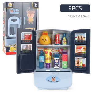 Mainan Kulkas Mini Anak Playhouse Simulasi Pretend Play Refirgerator Hadiah Anak laki-laki Perempuan