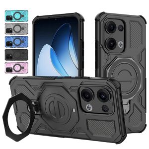 Shockproof Armor Protection Phone Case For Oppo Reno 13 Pro 5G Car Magnetic Holder Back Cover for Reno13 Reno13pro Funda