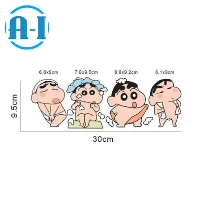 สติ๊กเกอร์การ์ตูนน่ารัก-กันน้ำสำหรับตกแต่งบ้านห้องน้ำสำหรับกระเบื้องผนัง